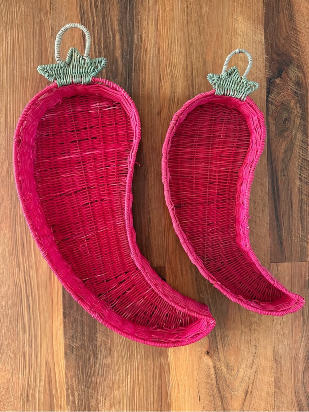 Vintage Chili Pepper Wall Baskets